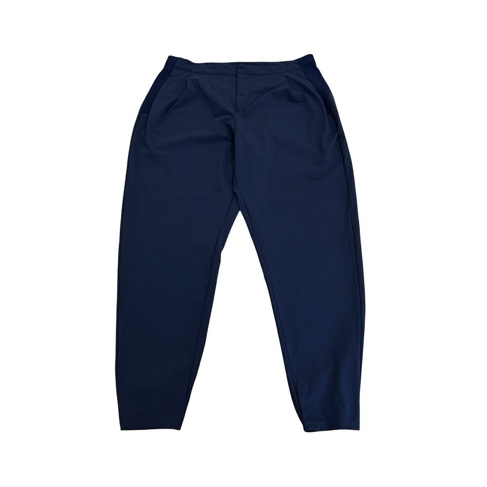 Greyson Phoenix Womens Jogger Pants Size L Navy Blue Pleated Golf Performance